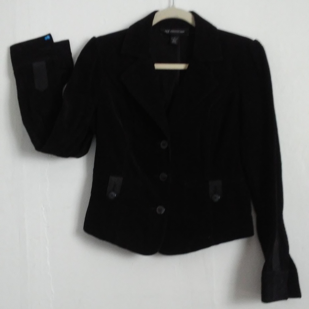 INC Black Corduroy Cropped Jacket in S
